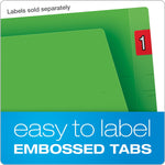 Pendaflex Recycled End Tab File Folder, Straight Cut, Letter Size, Green, 100/Box (H110DGR)