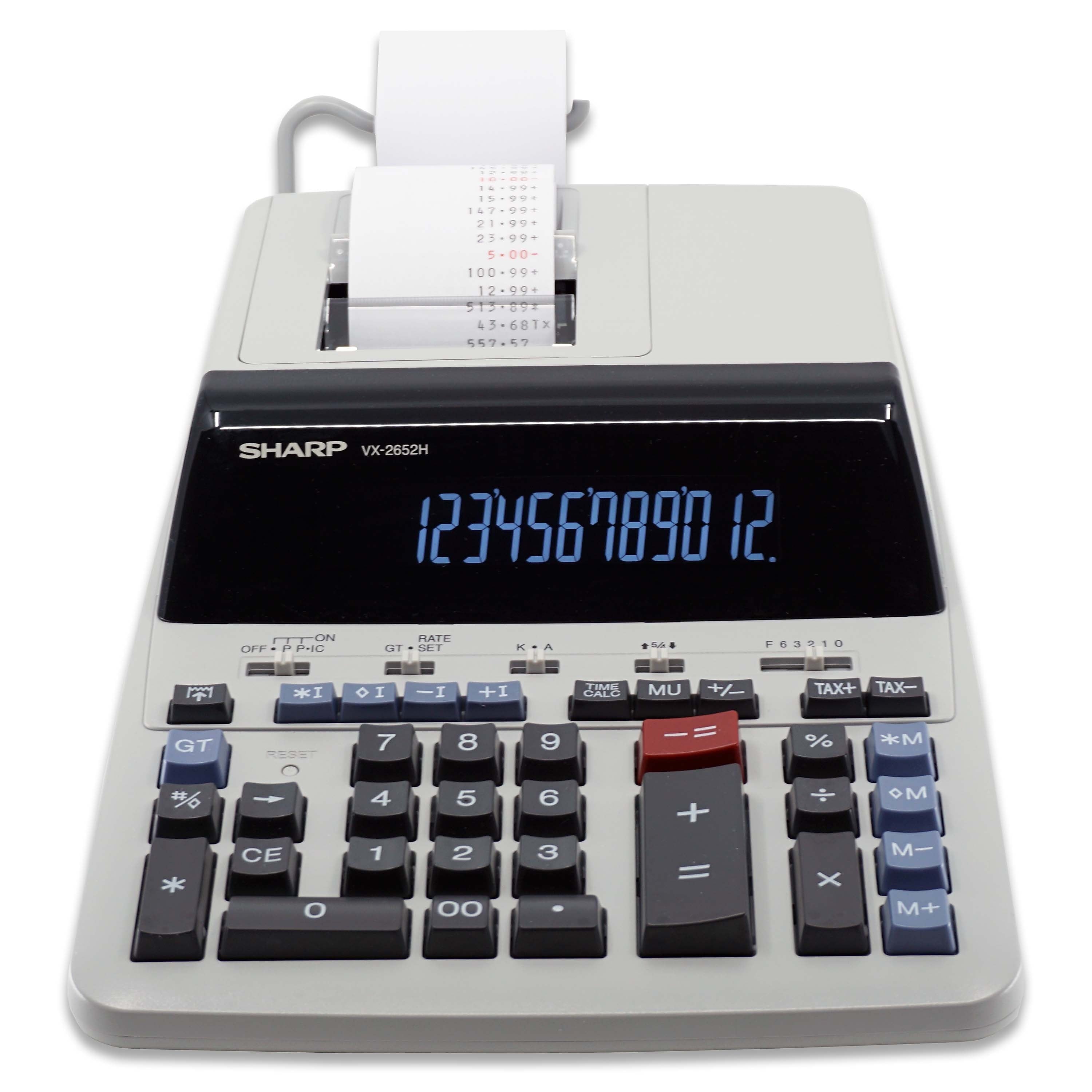 Sharp VX-2652H Heavy Duty Commercial 12-Digit Printing Calculator, White