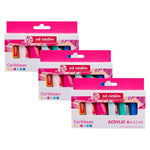 Talens Art Creation Acrylic Paint, Assorted Colors, 12mL, 6/Set, 3 Sets/Bundle (TLN9021863M-3)
