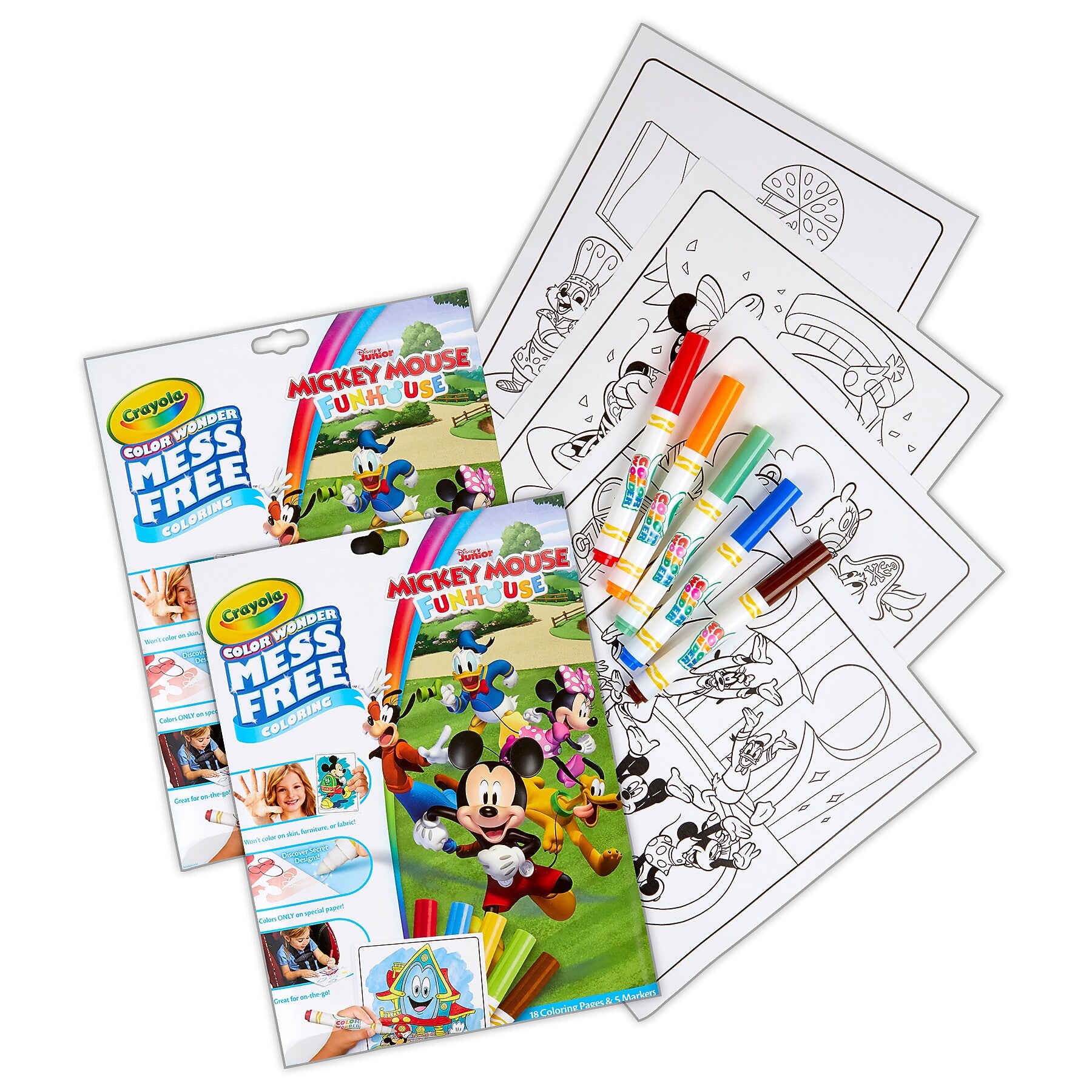 Crayola Color Wonder: Mickey Coloring Book, 18 Pages, 2 Sets/Bundle (BIN757006-2)