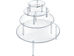 Azar Round Risers, Clear, 4-Piece Set (515307)