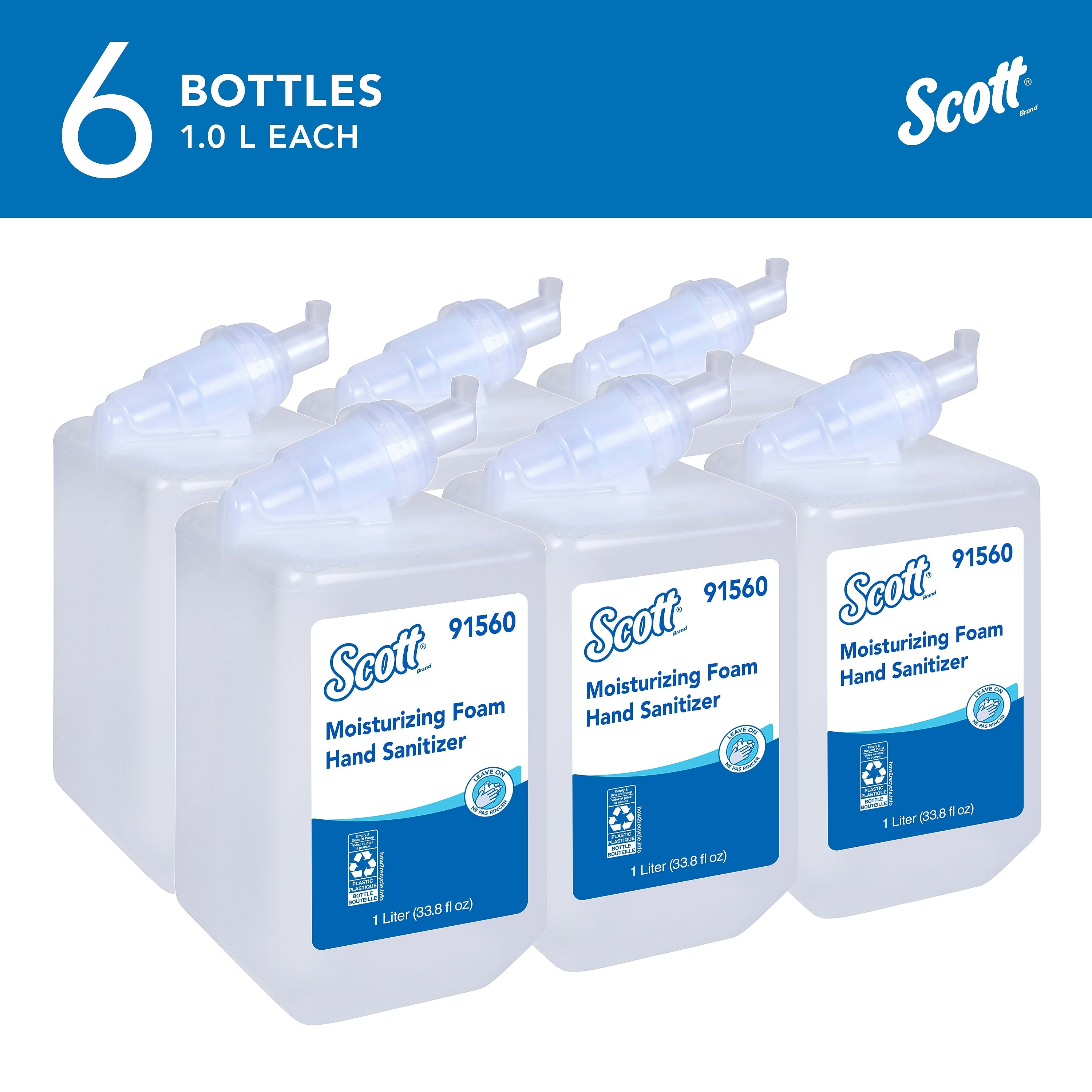 Scott Pro Foaming Hand Sanitizer Refill, Fresh Scent, 1000 mL., 6/Carton (91560)
