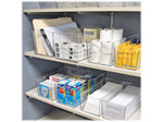 Azar Extra Large Storage Bin, 6.5" x 13"x 9.5", Clear, 4/Pack (556239-4PK)