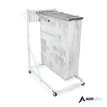 AdirOffice Metal Mobile File Cart with Lockable Wheels, White (613-WHI-KIT1)