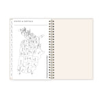 2026 Blue Sky Bespoke Letterpress Cream Hearts 5" x 8" Calendar Year Weekly & Monthly Planner, Plastic Cover (156228)