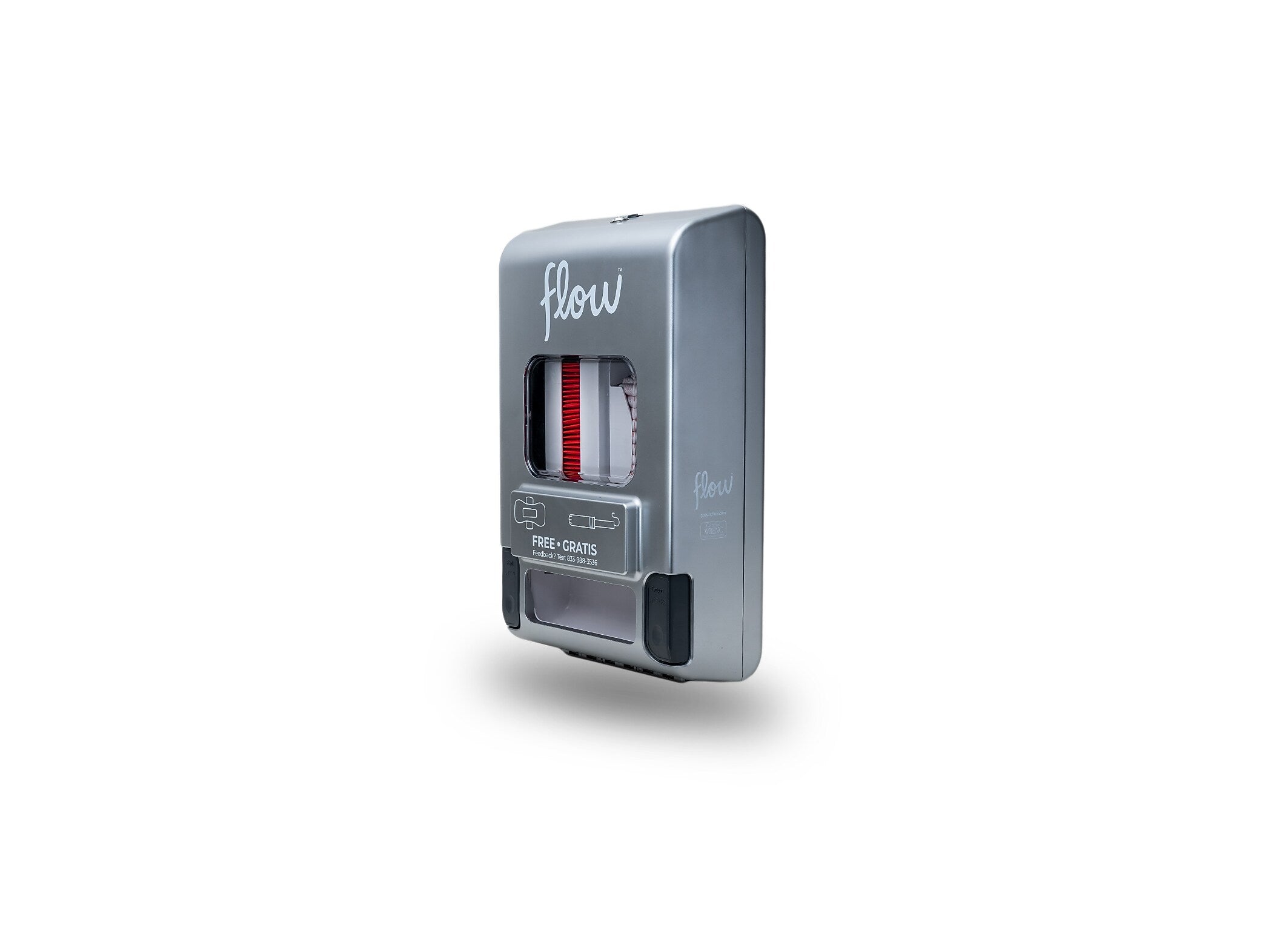 Aunt Flow Model E Pads and Tampons Sanitary Dispenser, Surface Mounted, 26.2" x 16.25", Chrome (AF-DISP-ESTR-1)