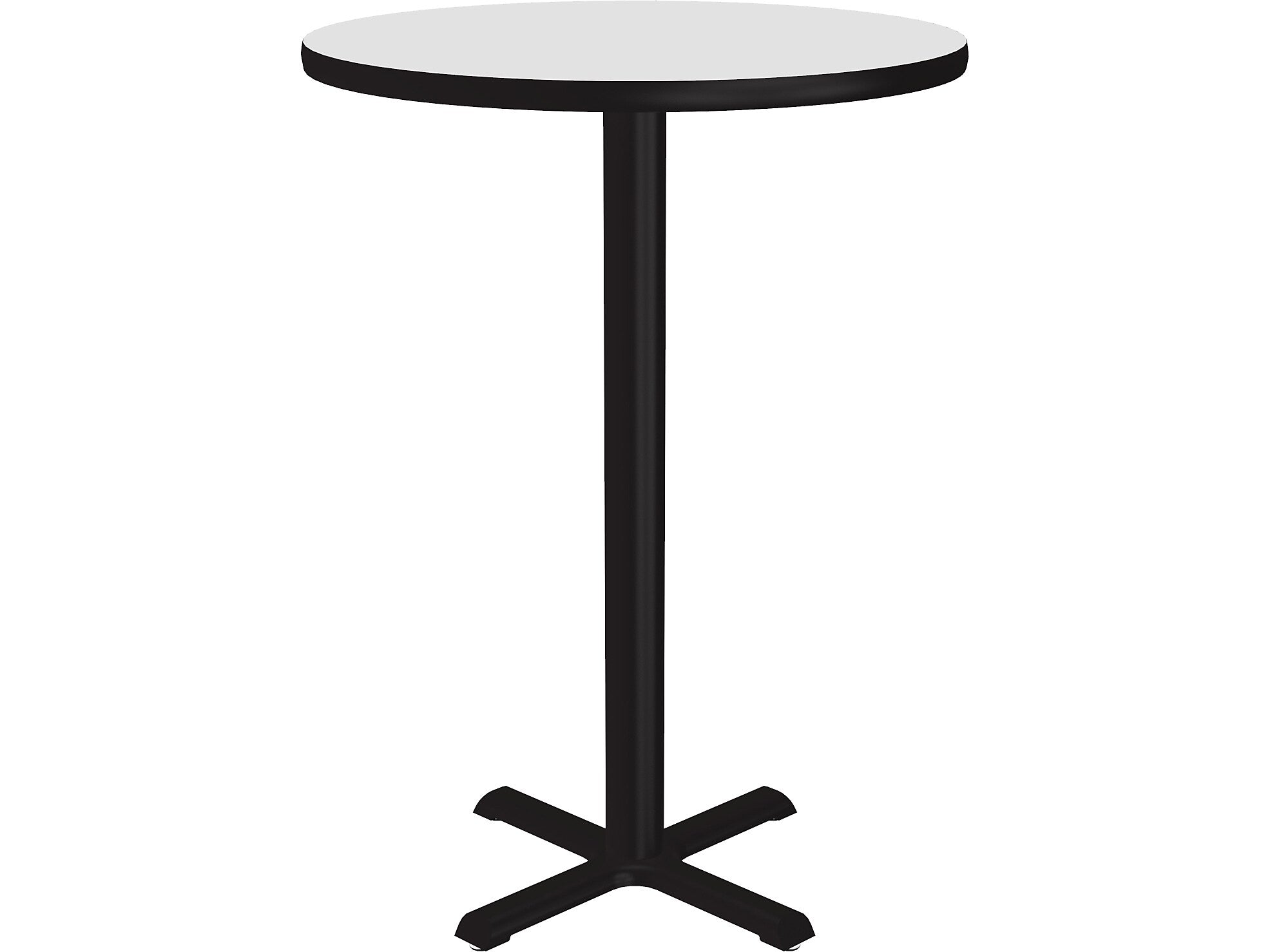 Correll 30" Round Dry-Erase Markerboard Cafe Table, Frosty White/Black (BXB30DER-80)