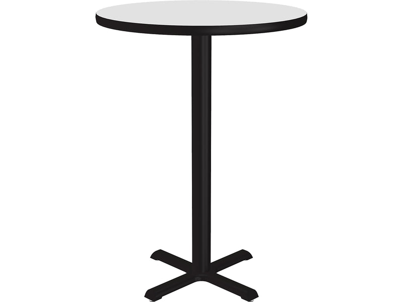 Correll 30" Round Dry-Erase Markerboard Cafe Table, Frosty White/Black (BXB30DER-80)