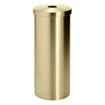 mDesign 3-Roll Steel Toilet Paper Storage Holder with Lid, Soft Brass (25974)