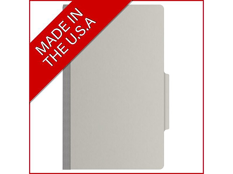 Medical Arts Press Pressboard Classification Folder, 2" Expansion, Legal Size, Gray, 25/Box (DV-T52-02-3GRY)