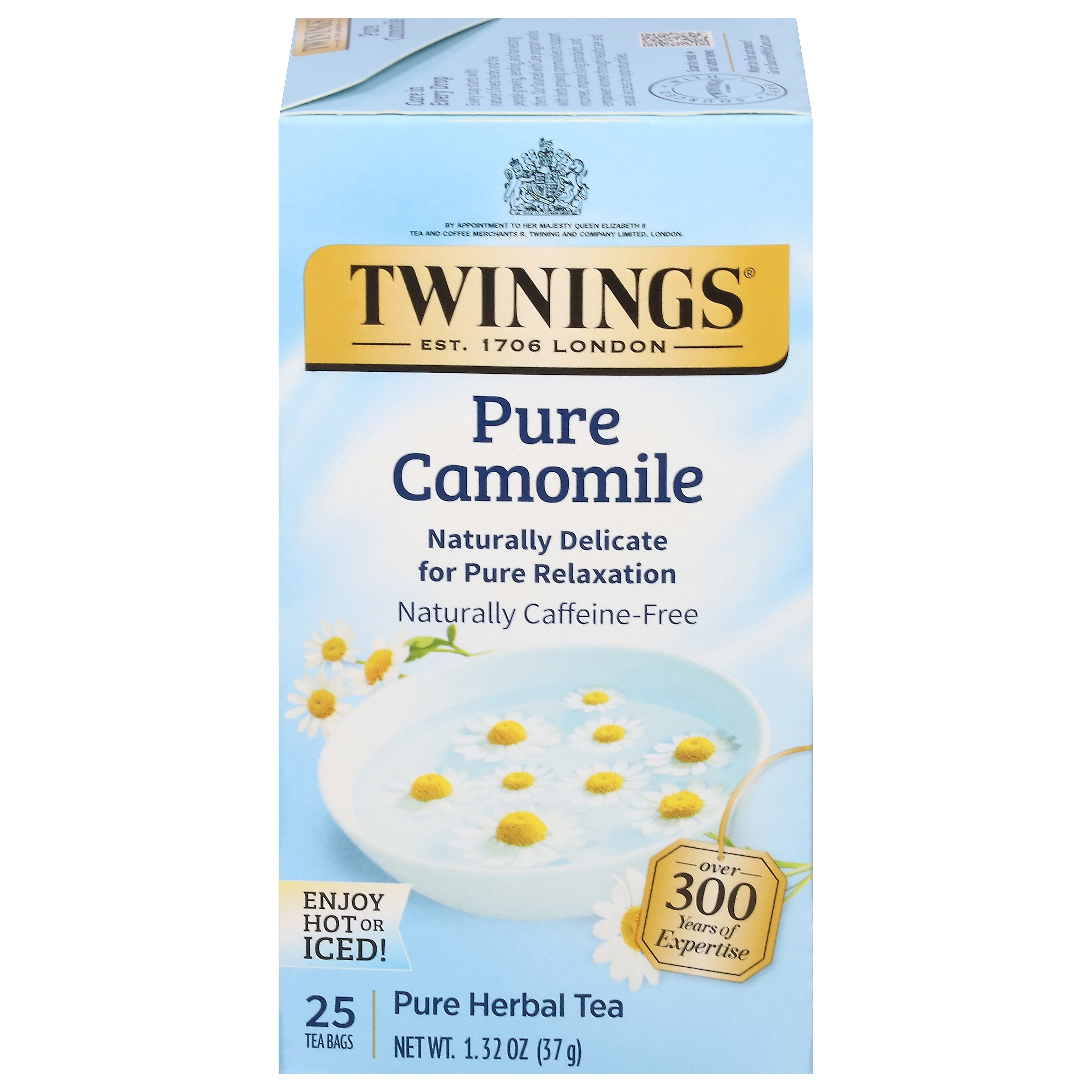 Twinings Pure Camomile Herbal Caffeine Free Tea Bags, 25/Box (TNA85142)