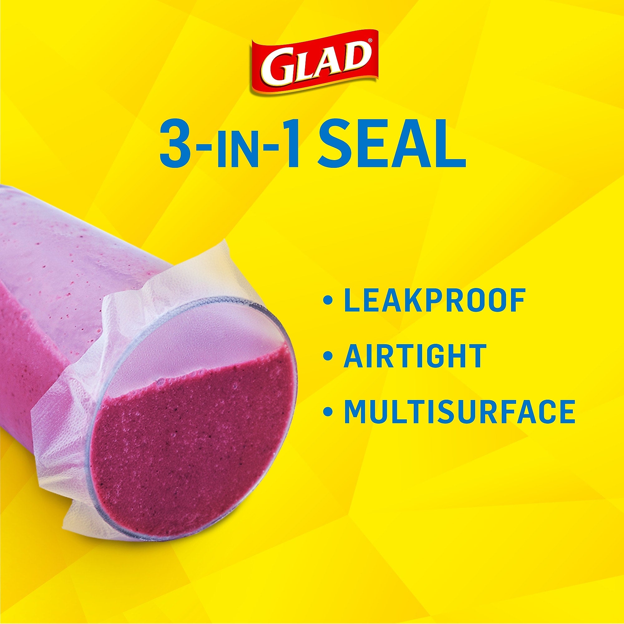 Glad Press'n Seal Plastic Food Wrap, 70 Sq. Ft. Roll, 12 Boxes/Carton (70441)