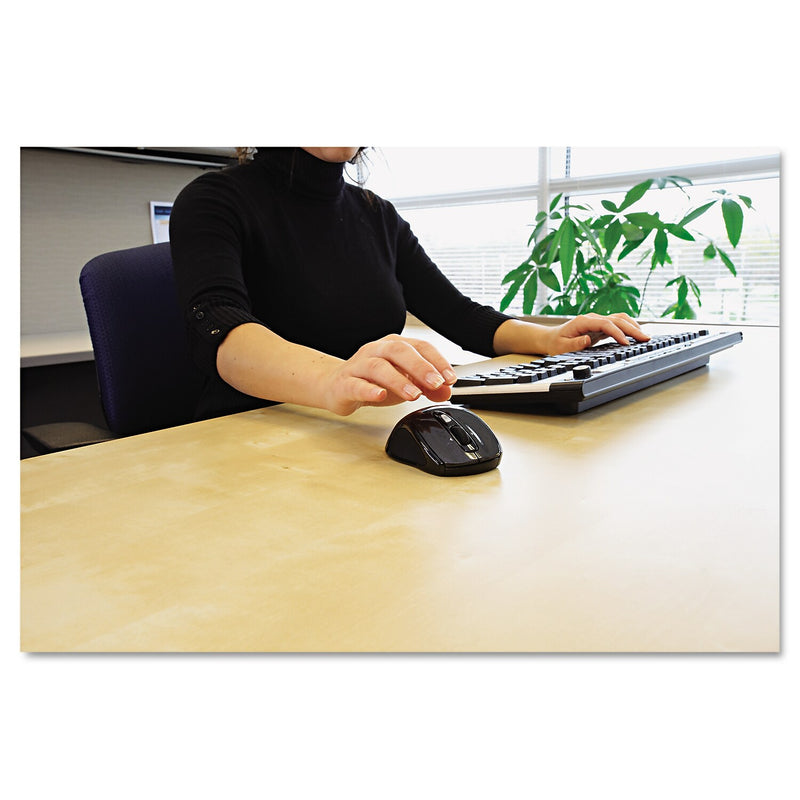 Innovera Wireless Ambidextrous Optical USB Mouse, Gray/Black (IVR61025)