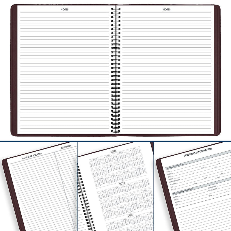 2026 AT-A-GLANCE 8.25" x 11" Weekly Appointment Book Planner, Faux Leather Cover, Wine Stone (70-950-50-26)