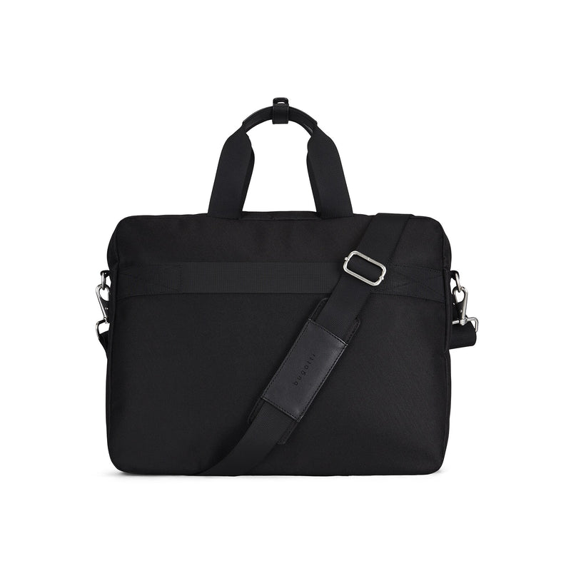 Bugatti Lucas Polyester Briefcase, Laptop Compatible, Black (EXB529-Black)