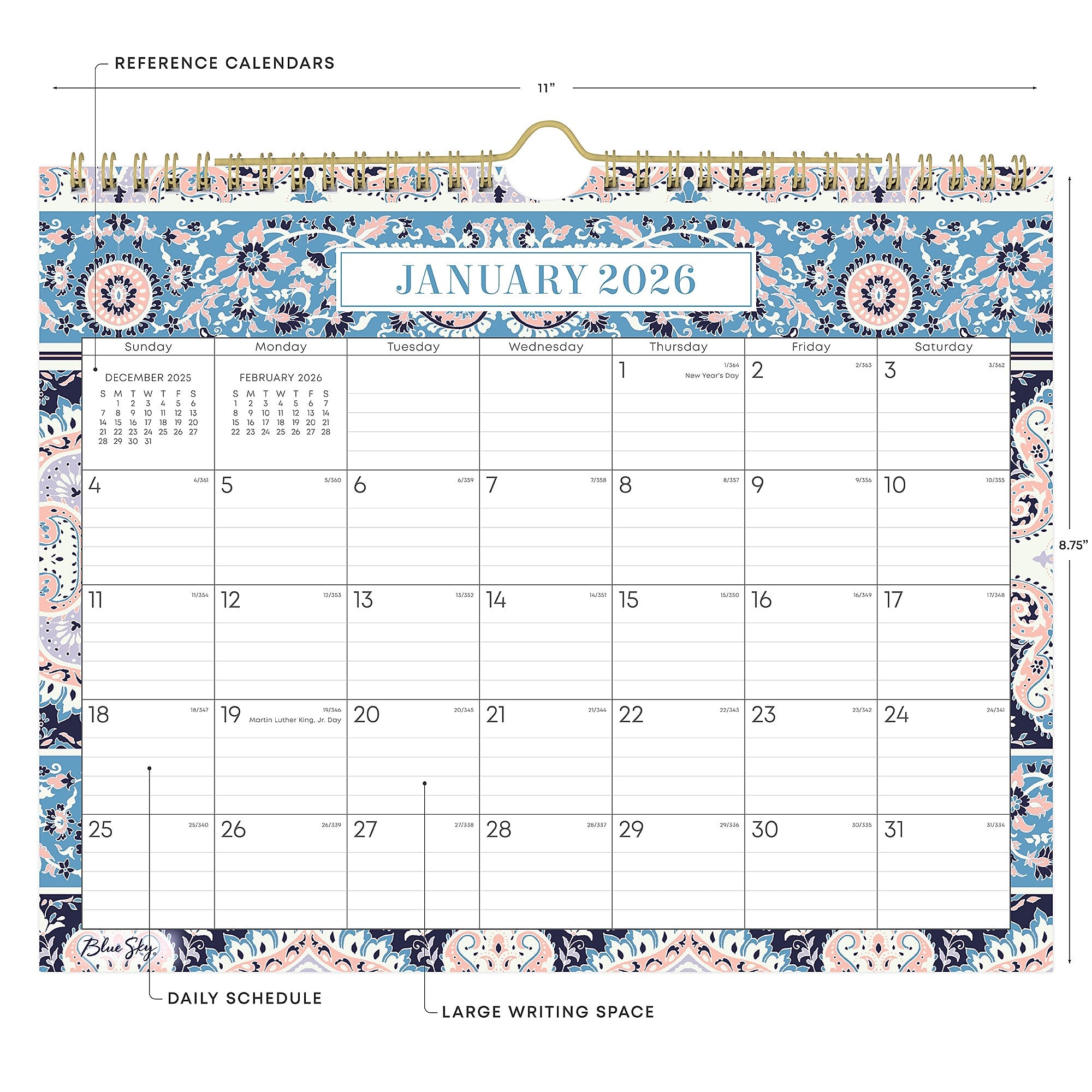 2026 Blue Sky Cocorrina 11" x 8.75" Monthly Desk Calendar (147479-26)
