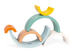 Janod Sweet Cocoon Pull-Along Rainbow Turtle, Multicolored (J04405)