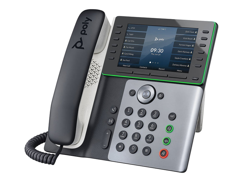 Poly Edge E550 VOIP Phone, Black/Silver (82M91AA)