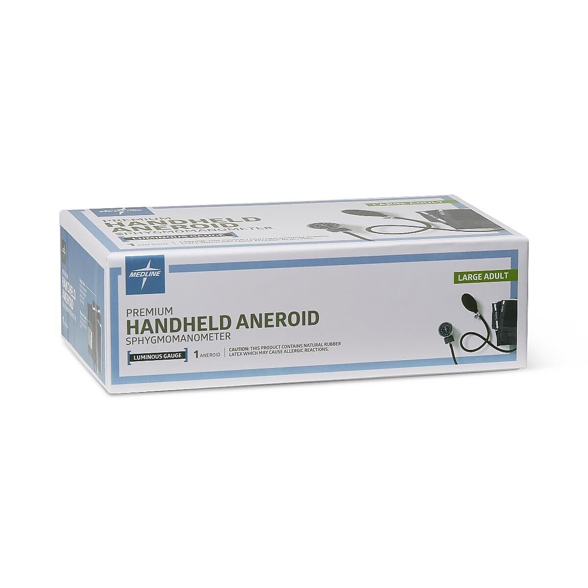 Medline Premium Handheld Aneroid Sphygmomanometer, Adult, Large (MDS9413)