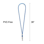 Staples Lanyards with Swivel Clip, 36" Length, Nylon, Blue, 5/Pack (20228-US)
