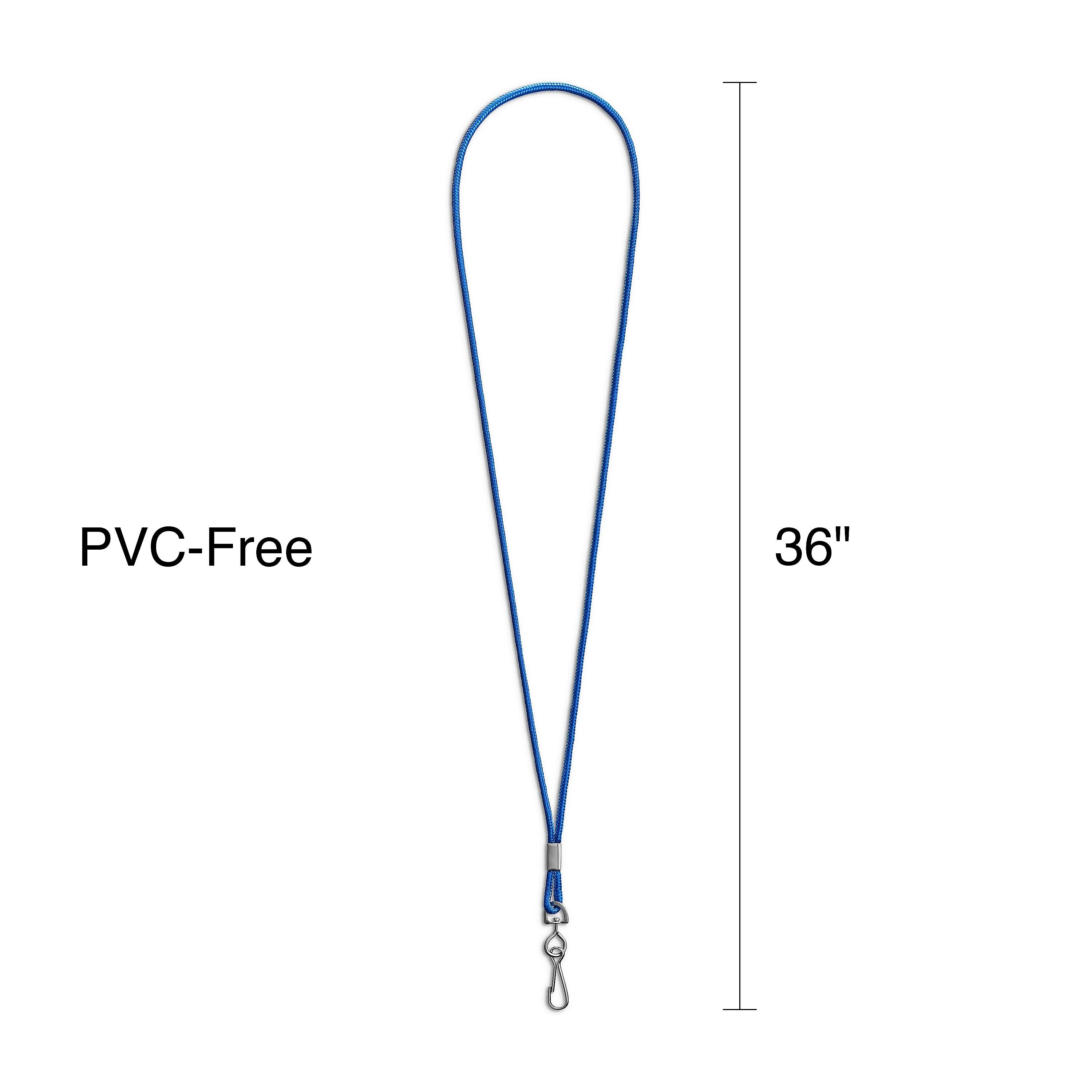 Staples Lanyards with Swivel Clip, 36" Length, Nylon, Blue, 5/Pack (20228-US)
