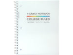 Pukka Pad Basics Subject Notebook, 7.5" x 10.5", College-Ruled, 80 Sheets, White, 3/Pack (9759-BAS)