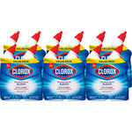 Clorox Disinfecting Toilet Bowl Cleaner with Bleach, Rain Clean Scent, 24 Oz., 2/Pack, 6 Packs/Carton (30924)