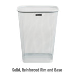 Mind Reader Metal Trash Can Without Lid, 5 Gallon, White, 2/Pack (2SQUAGA-WHT)