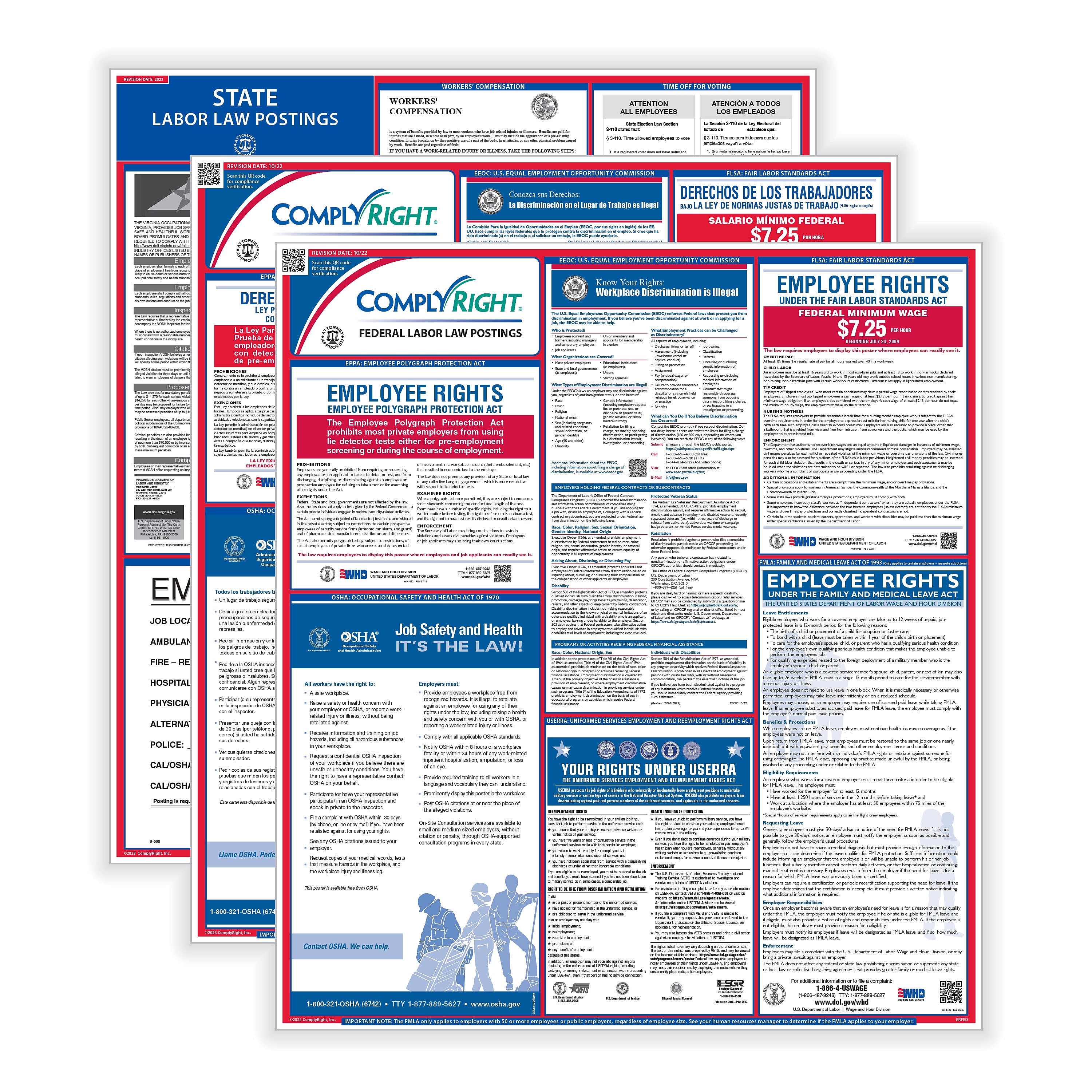 ComplyRight Federal (Bilingual) and State (English) Labor Law 1-Year Poster Service, Oregon (U1200CBOOR)