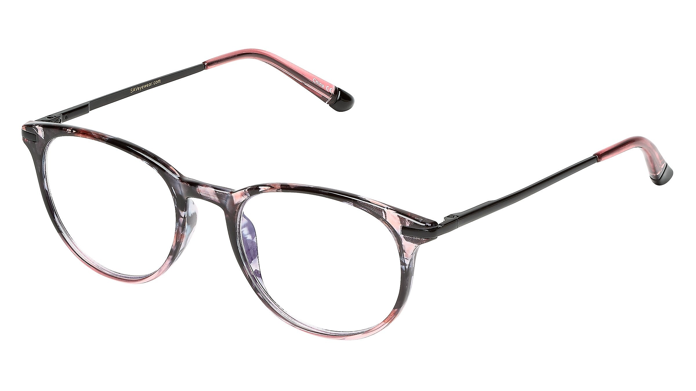 SAV Tri-focus Blue Light +3.00 Reading Glasses, Pink (E2307)