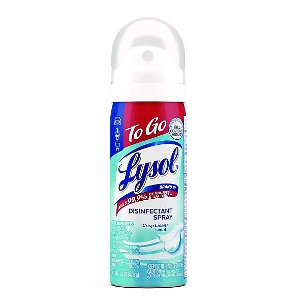 Lysol To Go Disinfectant Spray, Crisp Linen, 1.5 oz.(19200-99923)