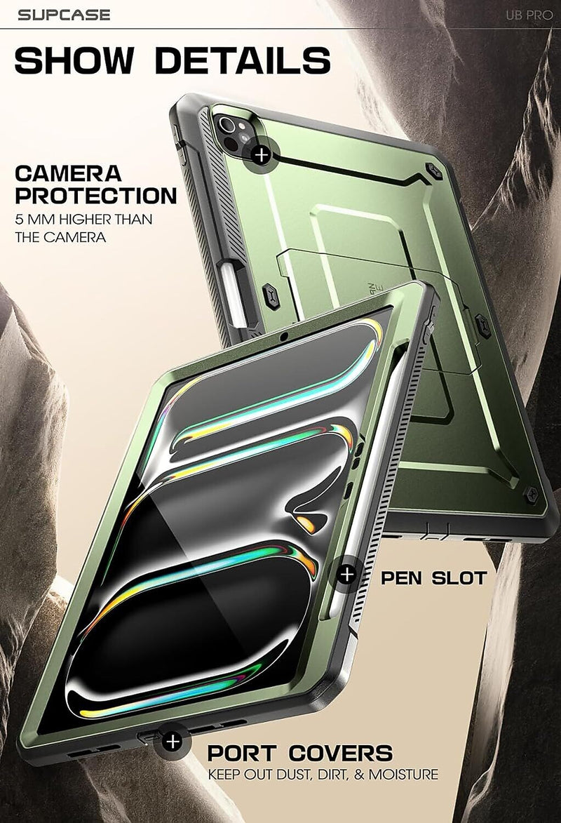 SUPCASE Unicorn Beetle Pro Plastic 11" Fullbody Case for iPad Pro 11" 5th Generation, Green