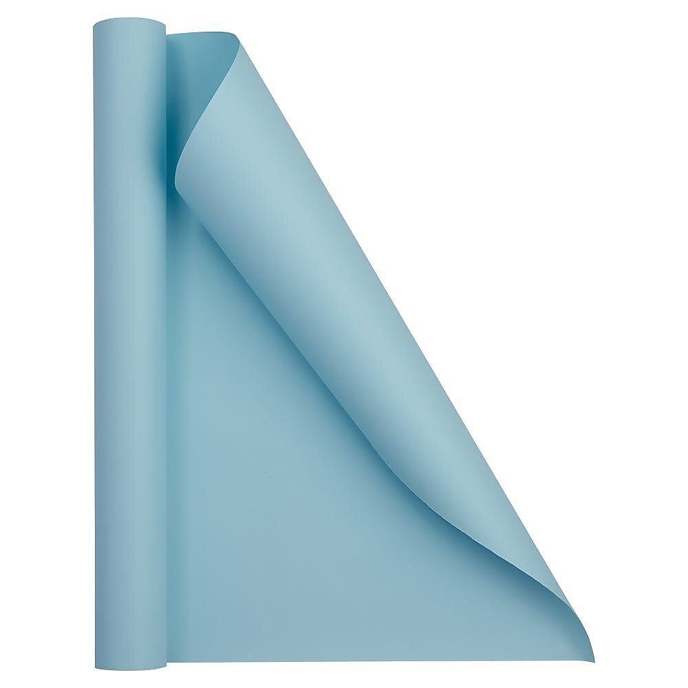 JAM Paper Short Mini Roll Wrapping Paper, 26.3 sq. ft., Pool Baby Blue, 2/Pack(277013535263a)