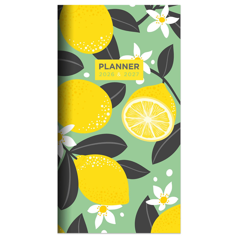 2026-2027 TF Publishing Lemon Blossom 3.5" x 6.5" Monthly, Paperboard Cover, Multicolored (26-7024)
