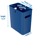 iTouchless SlimGiant Polypropylene Trash Can with no Lid, Reactive Blue, 4.2 gal., 6/Pack (SG104Ux6)