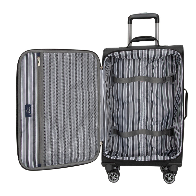 Skyway Luggage Epic 20" Carry-On Suitcase, 8-Wheeled Spinner, Black (450-20"001-4WB)