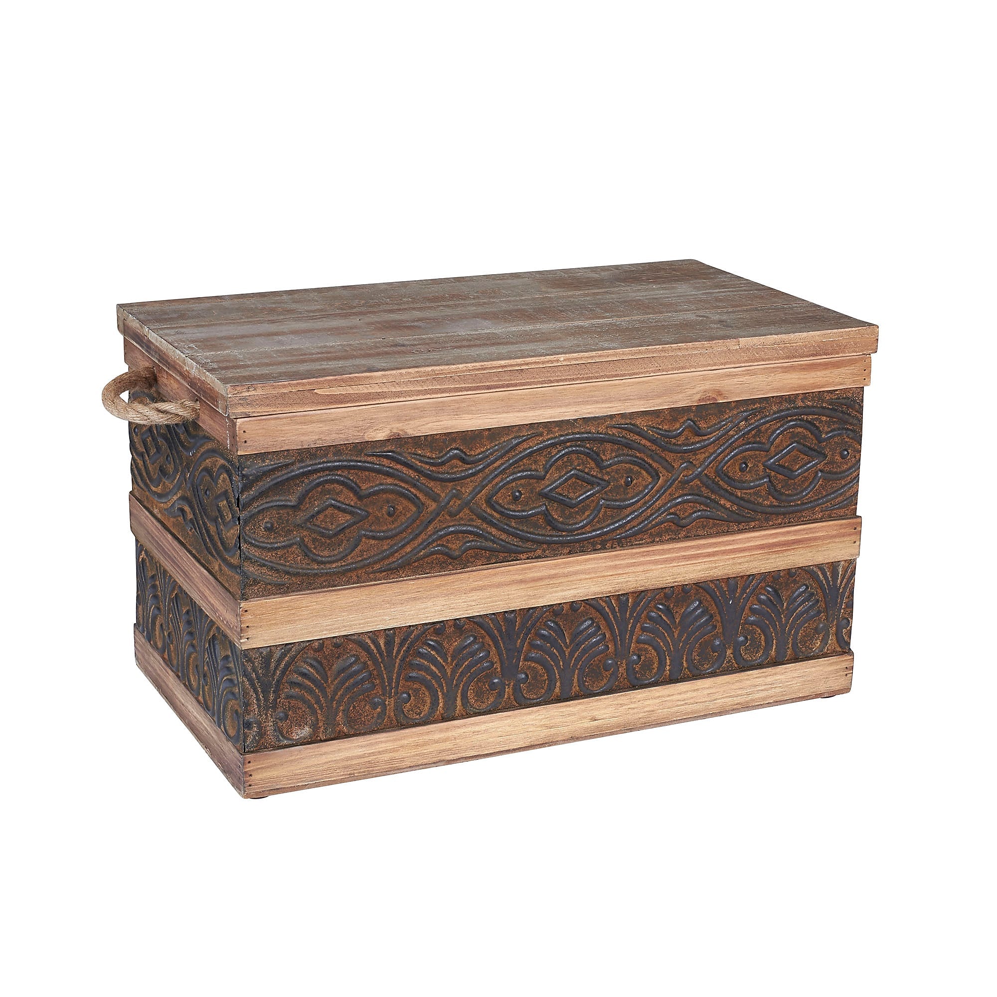 Household Essentials Decorative Wood Chest (9549-1)