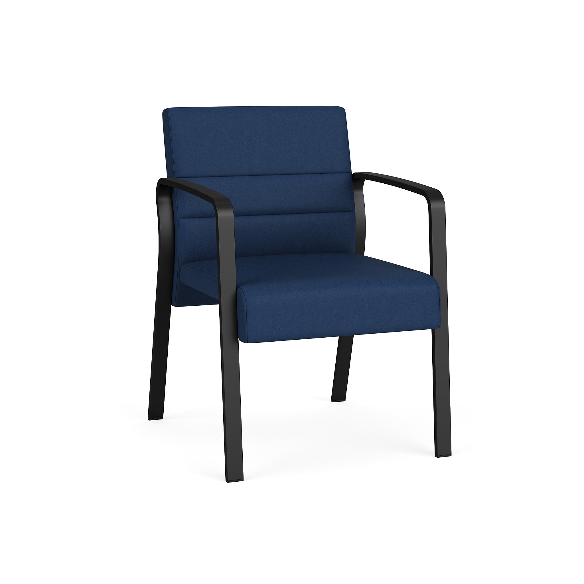 Lesro Waterfall Vinyl Guest Chair, Patriot Plus Imperial Blue/Black (WF1101.SBK-01PPIB)