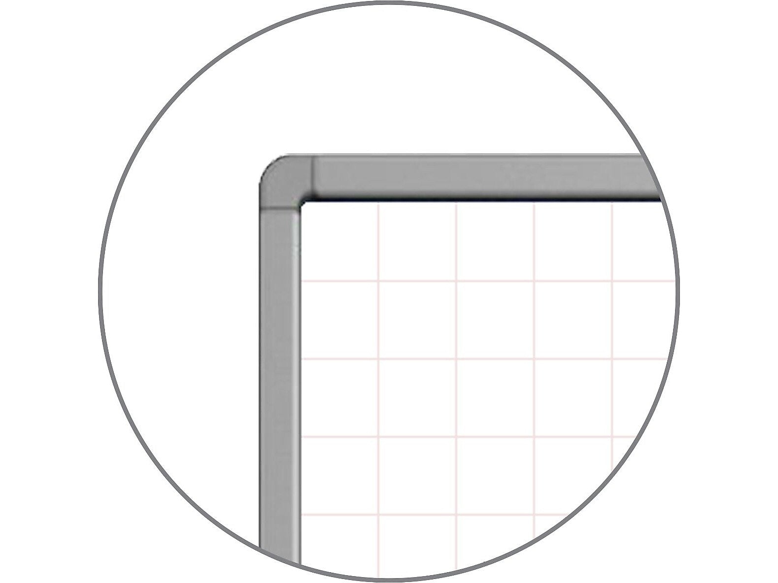 Luxor Dry-Erase Mobile Combination Ghost Grid/Whiteboard, Aluminum Frame, 40" x 72" (MB7240LB)