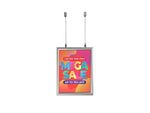 Azar Poster Holder, 10" x 12.18", Vertical, Wall Mounted, Silver, Aluminum (300408)