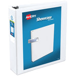 Avery Showcase 2" 3-Ring View Binders, Slant Ring, White (19701)