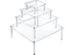 Azar Square Risers, Clear, 4/Pack (515308)