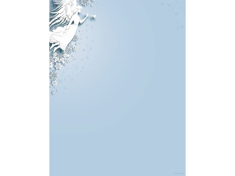 Great Papers Winter Snow Angel Holiday Letterhead, Multicolor, 50/Pack (2023040)