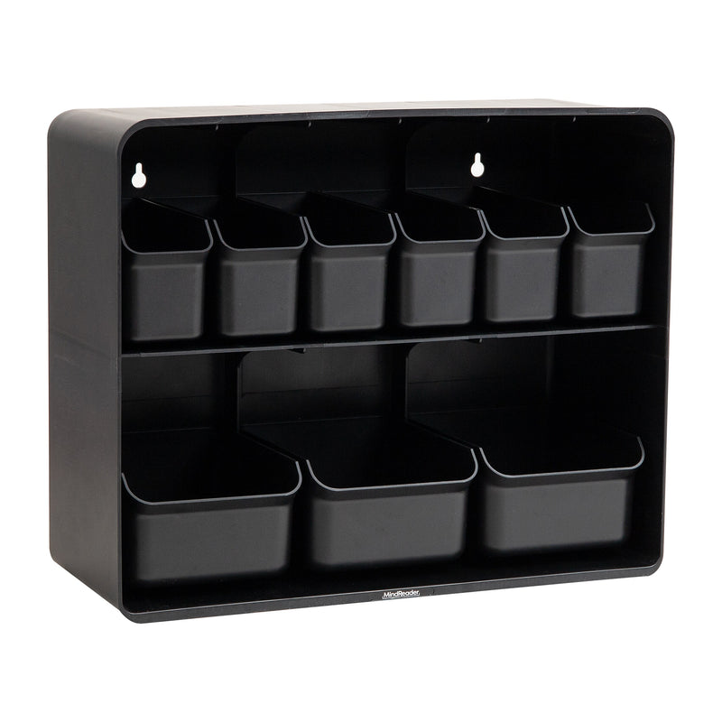 Mind Reader Plastic Organizer, Black (SNACKSHELF-BLK)