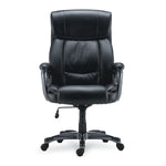 Alera Egino Series Fixed Arm Leather Swivel Computer and Desk Chair, Black (ALEEG44B19)