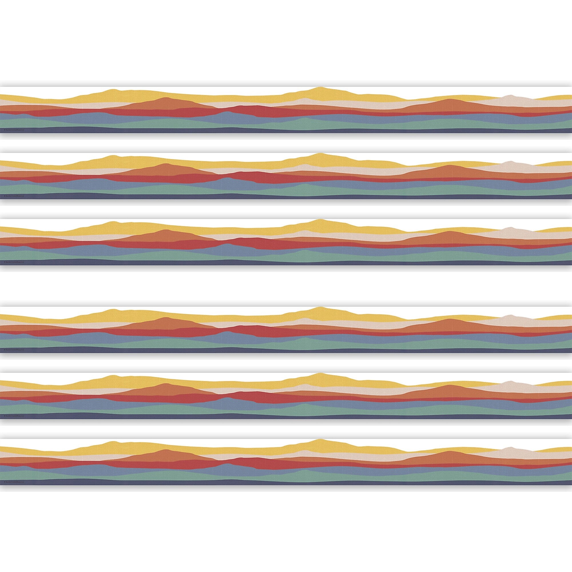 Teacher Created Resources Moving Mountains Die-Cut Border Trim, 2.75" x 35", 24/Pack, 6 Packs/Bundle (TCR9230-6)