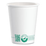 SOLO Compostable Paper Hot Cups, ProPlanet Seal, 10 oz, White/Green, 1,000/Carton