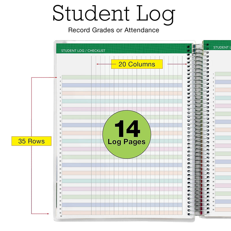 Global Printed Products Deluxe Spring Floral 8.5" x 11" Academic Teacher Planner, Plastic Cover (NAD-UNDTP-30)