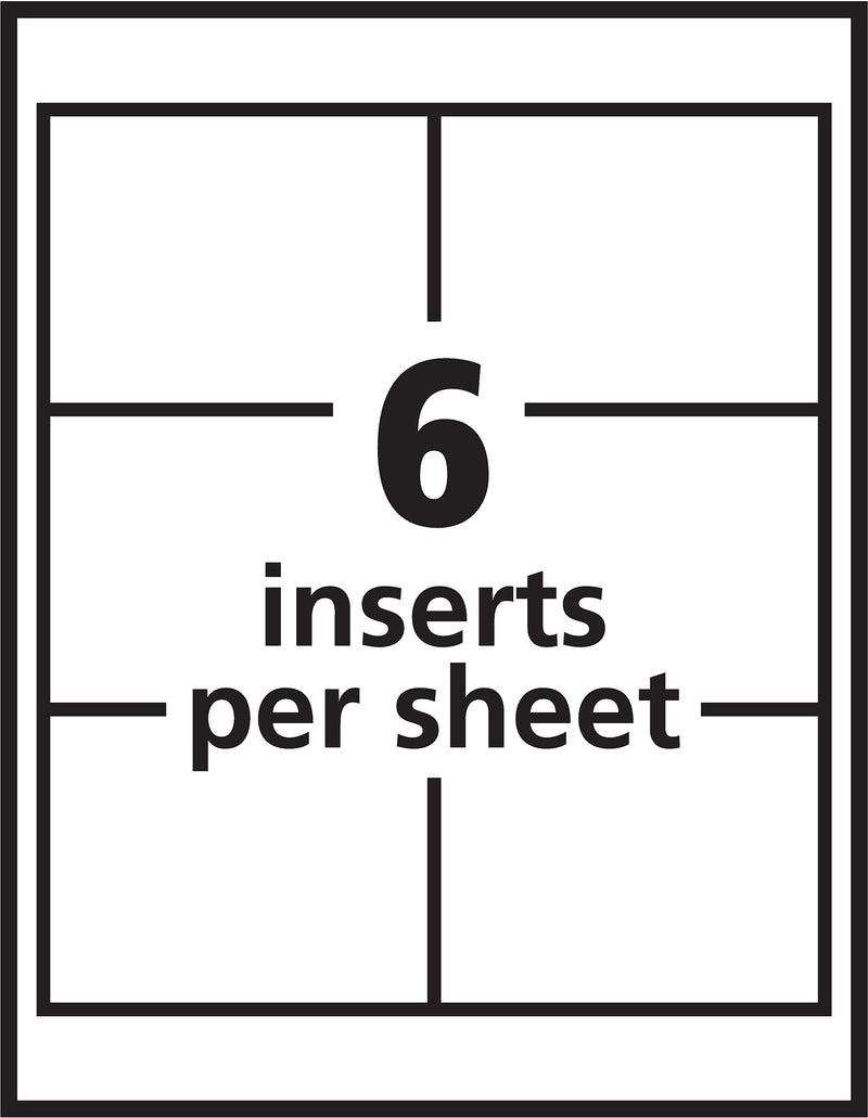 Avery Pin Style Laser/Inkjet Name Badge Kit, 3" x 4", Clear Holders with White Inserts, 100/Box (74540)