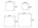 Azar Square Risers, Clear, 4/Pack (515308)